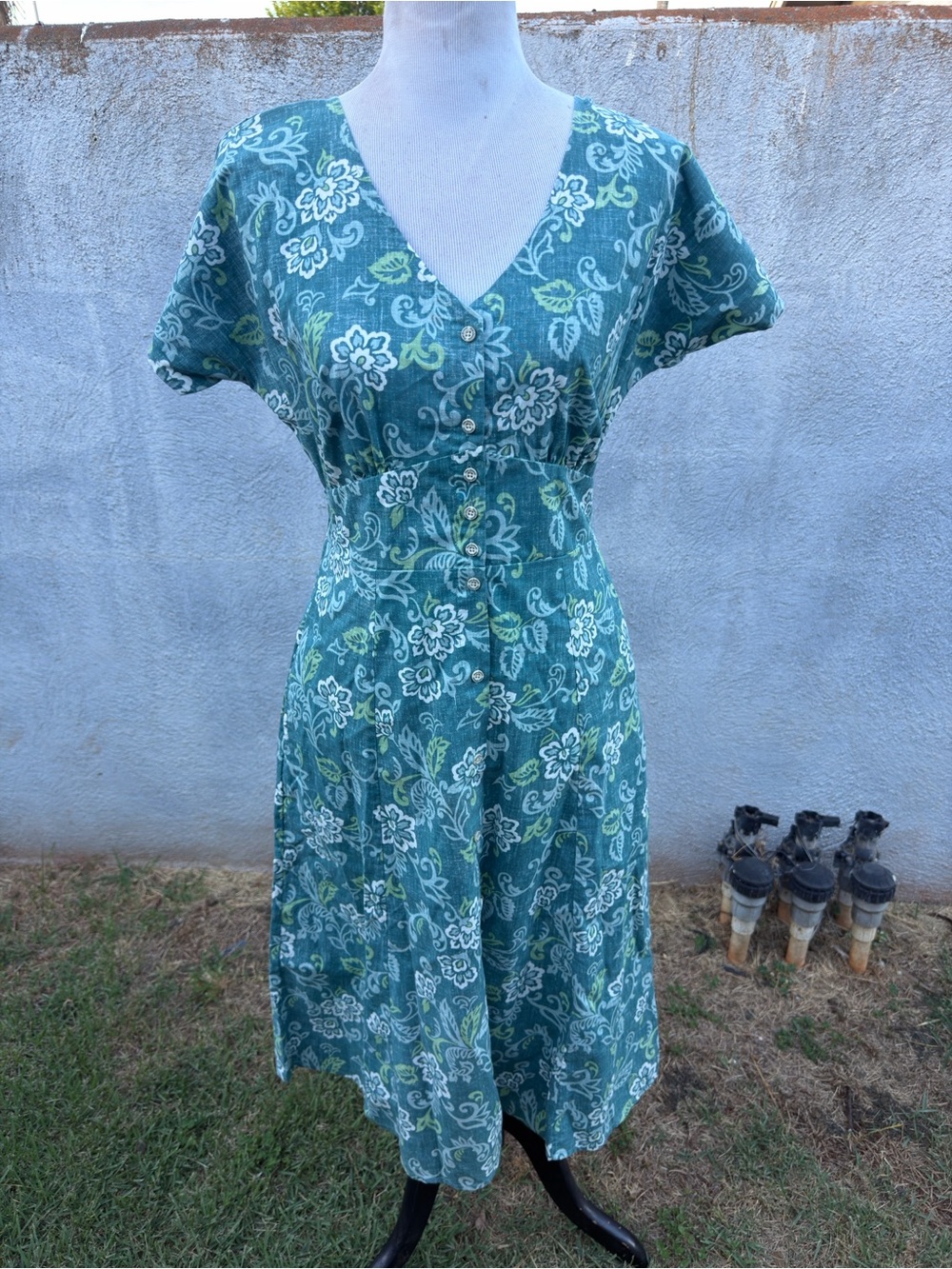 New Reyn Spooner Mele Pareau Layla Green Hawaiian Dress Women's 6